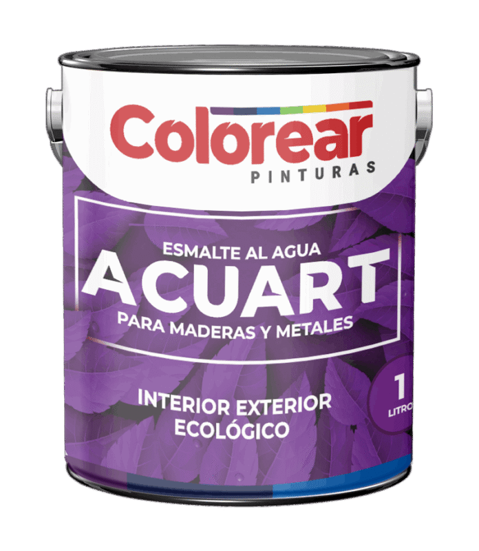 ESMALTE AL AGUA ACUART NEGRO X 4LTS